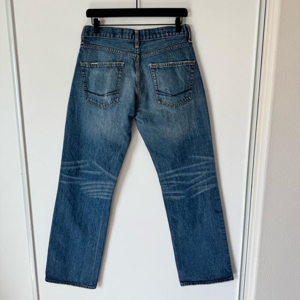 B By Bullhead Men’s Straight-Leg Jeans Medium Wash Whiskering Detail 30X32 - Picture 3 of 9
